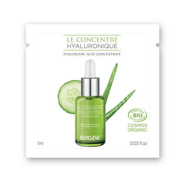 Échantillon sérum visage hydratant à l'acide hyaluronique 1 ml, Huygens